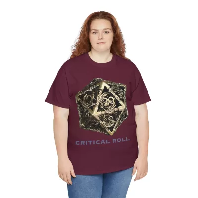 Critical Roll | Unisex T-shirt | Dungeons and Dragons Style | Pathfinder Style | Fantastic Gift | Metal D20 Shirt | Dragon Dice Shirt - Image 31