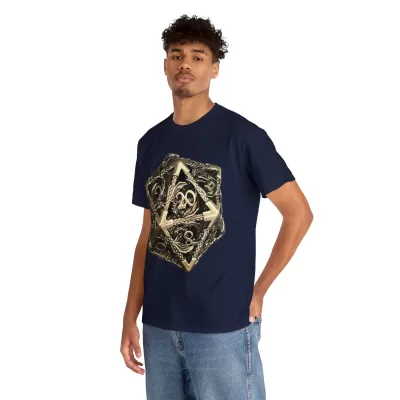 Metal D20 | Unisex T-shirt | Dungeons and Dragons Style | Pathfinder Style | Fantastic Gift | Dragon Shirt | DND Gift - Image 54