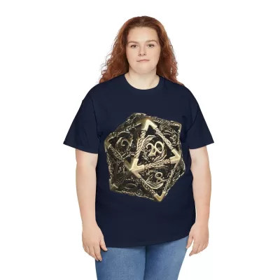 Metal D20 | Unisex T-shirt | Dungeons and Dragons Style | Pathfinder Style | Fantastic Gift | Dragon Shirt | DND Gift - Image 55