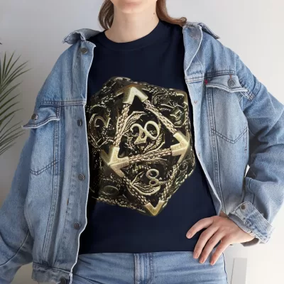 Metal D20 | Unisex T-shirt | Dungeons and Dragons Style | Pathfinder Style | Fantastic Gift | Dragon Shirt | DND Gift - Image 57