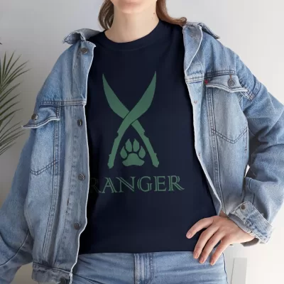 Ranger | Unisex T-shirt | Dungeons and Dragons Style | Pathfinder Style | Fantastic Gift | Metal D20 Shirt | Dragon Dice Shirt - Image 69