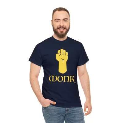 Monk | Unisex T-shirt | Dungeons and Dragons Style | Pathfinder Style | Fantastic Gift | Metal D20 Shirt | Dragon Dice Shirt - Image 65