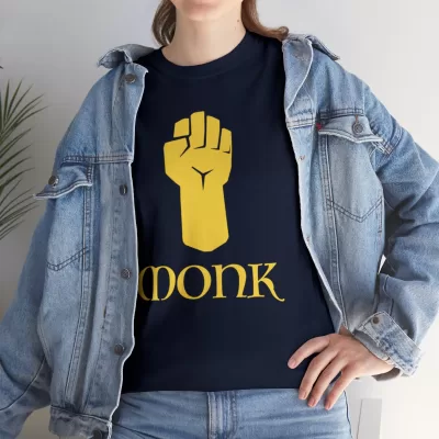 Monk | Unisex T-shirt | Dungeons and Dragons Style | Pathfinder Style | Fantastic Gift | Metal D20 Shirt | Dragon Dice Shirt - Image 69