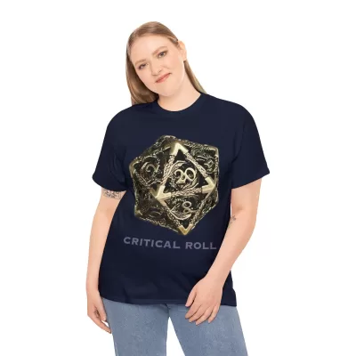 Critical Roll | Unisex T-shirt | Dungeons and Dragons Style | Pathfinder Style | Fantastic Gift | Metal D20 Shirt | Dragon Dice Shirt - Image 53