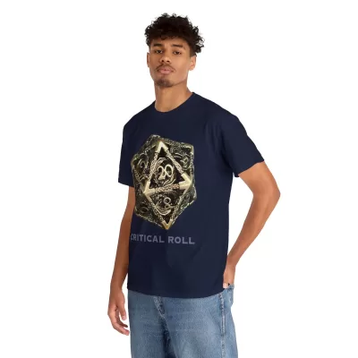 Critical Roll | Unisex T-shirt | Dungeons and Dragons Style | Pathfinder Style | Fantastic Gift | Metal D20 Shirt | Dragon Dice Shirt - Image 54