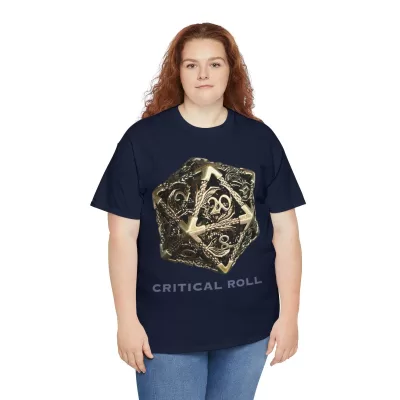 Critical Roll | Unisex T-shirt | Dungeons and Dragons Style | Pathfinder Style | Fantastic Gift | Metal D20 Shirt | Dragon Dice Shirt - Image 55