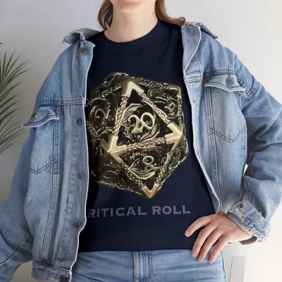 Critical Roll | Unisex T-shirt | Dungeons and Dragons Style | Pathfinder Style | Fantastic Gift | Metal D20 Shirt | Dragon Dice Shirt - Image 57
