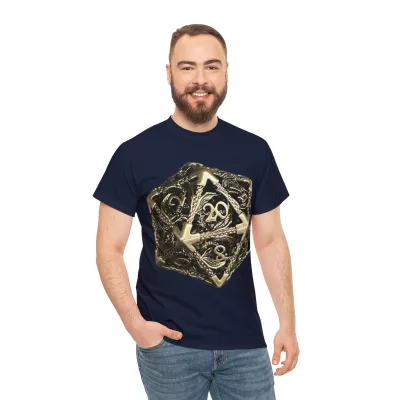 Metal D20 | Unisex T-shirt | Dungeons and Dragons Style | Pathfinder Style | Fantastic Gift | Dragon Shirt | DND Gift - Image 49
