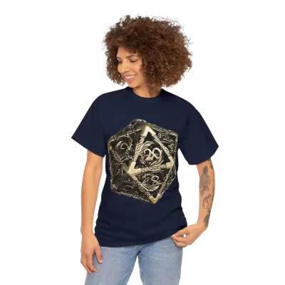 Metal D20 | Unisex T-shirt | Dungeons and Dragons Style | Pathfinder Style | Fantastic Gift | Dragon Shirt | DND Gift - Image 52