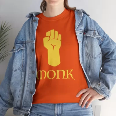 Monk | Unisex T-shirt | Dungeons and Dragons Style | Pathfinder Style | Fantastic Gift | Metal D20 Shirt | Dragon Dice Shirt - Image 57