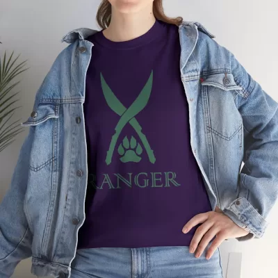 Ranger | Unisex T-shirt | Dungeons and Dragons Style | Pathfinder Style | Fantastic Gift | Metal D20 Shirt | Dragon Dice Shirt - Image 81