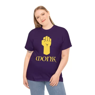 Monk | Unisex T-shirt | Dungeons and Dragons Style | Pathfinder Style | Fantastic Gift | Metal D20 Shirt | Dragon Dice Shirt - Image 76