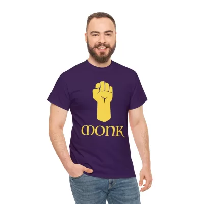 Monk | Unisex T-shirt | Dungeons and Dragons Style | Pathfinder Style | Fantastic Gift | Metal D20 Shirt | Dragon Dice Shirt - Image 77