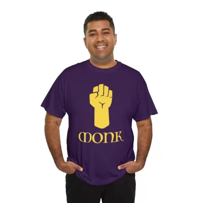 Monk | Unisex T-shirt | Dungeons and Dragons Style | Pathfinder Style | Fantastic Gift | Metal D20 Shirt | Dragon Dice Shirt - Image 80