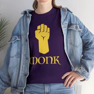 Monk | Unisex T-shirt | Dungeons and Dragons Style | Pathfinder Style | Fantastic Gift | Metal D20 Shirt | Dragon Dice Shirt - Image 81