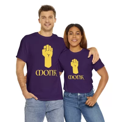 Monk | Unisex T-shirt | Dungeons and Dragons Style | Pathfinder Style | Fantastic Gift | Metal D20 Shirt | Dragon Dice Shirt - Image 82
