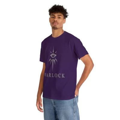 Warlock | Unisex Class T-shirt | Dungeons and Dragons Style | Pathfinder | Fantastic Gift | Metal D20 Shirt | Dragon Dice Shirt - Image 78