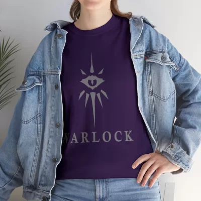 Warlock | Unisex Class T-shirt | Dungeons and Dragons Style | Pathfinder | Fantastic Gift | Metal D20 Shirt | Dragon Dice Shirt - Image 81