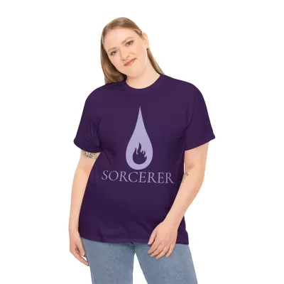 Sorcerer | Unisex Class T-shirt | Dungeons and Dragons Style | Pathfinder Style | Fantastic Gift | Metal D20 Shirt | Dragon Dice Shirt - Image 85