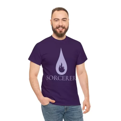 Sorcerer | Unisex Class T-shirt | Dungeons and Dragons Style | Pathfinder Style | Fantastic Gift | Metal D20 Shirt | Dragon Dice Shirt - Image 89