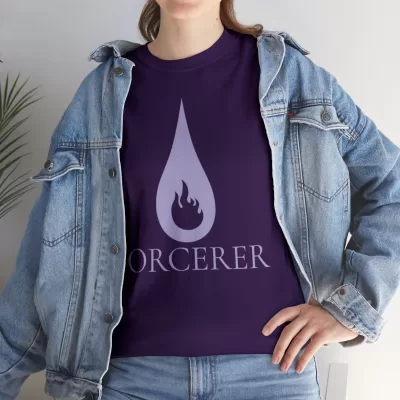 Sorcerer | Unisex Class T-shirt | Dungeons and Dragons Style | Pathfinder Style | Fantastic Gift | Metal D20 Shirt | Dragon Dice Shirt - Image 93