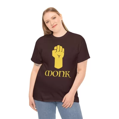 Monk | Unisex T-shirt | Dungeons and Dragons Style | Pathfinder Style | Fantastic Gift | Metal D20 Shirt | Dragon Dice Shirt - Image 28