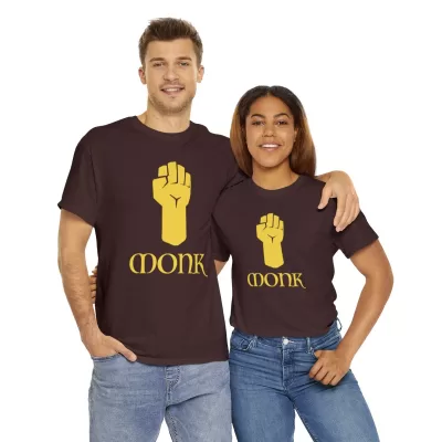 Monk | Unisex T-shirt | Dungeons and Dragons Style | Pathfinder Style | Fantastic Gift | Metal D20 Shirt | Dragon Dice Shirt - Image 34