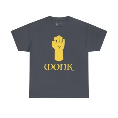 Monk | Unisex T-shirt | Dungeons and Dragons Style | Pathfinder Style | Fantastic Gift | Metal D20 Shirt | Dragon Dice Shirt - Image 2