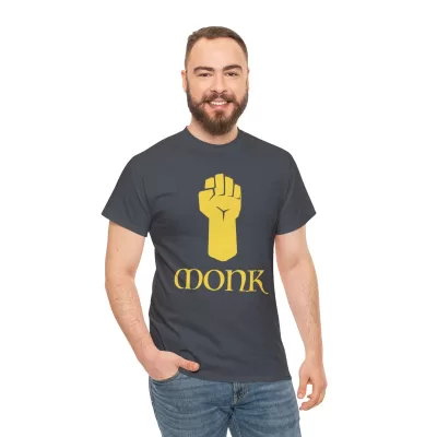 Monk | Unisex T-shirt | Dungeons and Dragons Style | Pathfinder Style | Fantastic Gift | Metal D20 Shirt | Dragon Dice Shirt - Image 5
