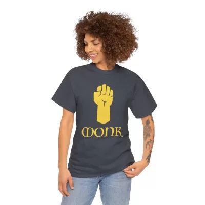 Monk | Unisex T-shirt | Dungeons and Dragons Style | Pathfinder Style | Fantastic Gift | Metal D20 Shirt | Dragon Dice Shirt