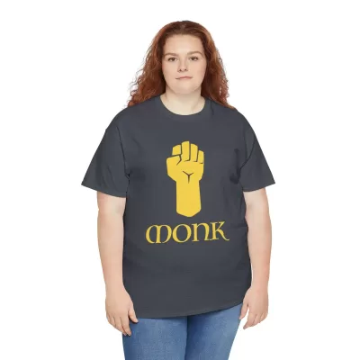 Monk | Unisex T-shirt | Dungeons and Dragons Style | Pathfinder Style | Fantastic Gift | Metal D20 Shirt | Dragon Dice Shirt - Image 7