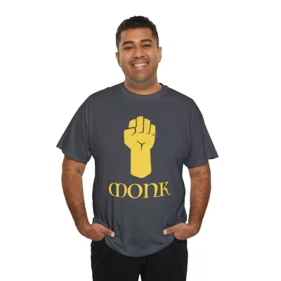 Monk | Unisex T-shirt | Dungeons and Dragons Style | Pathfinder Style | Fantastic Gift | Metal D20 Shirt | Dragon Dice Shirt - Image 8