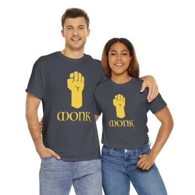 Monk | Unisex T-shirt | Dungeons and Dragons Style | Pathfinder Style | Fantastic Gift | Metal D20 Shirt | Dragon Dice Shirt - Image 10