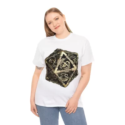 Metal D20 | Unisex T-shirt | Dungeons and Dragons Style | Pathfinder Style | Fantastic Gift | Dragon Shirt | DND Gift - Image 17