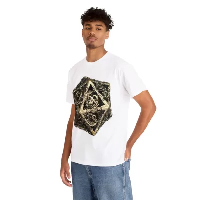 Metal D20 | Unisex T-shirt | Dungeons and Dragons Style | Pathfinder Style | Fantastic Gift | Dragon Shirt | DND Gift - Image 18