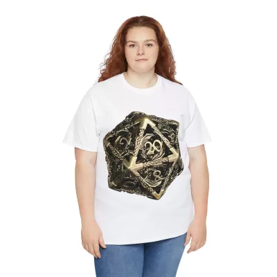 Metal D20 | Unisex T-shirt | Dungeons and Dragons Style | Pathfinder Style | Fantastic Gift | Dragon Shirt | DND Gift - Image 19