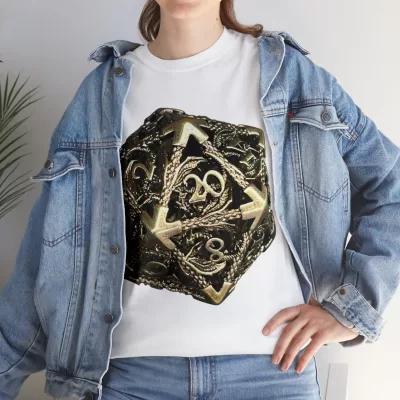 Metal D20 | Unisex T-shirt | Dungeons and Dragons Style | Pathfinder Style | Fantastic Gift | Dragon Shirt | DND Gift - Image 21