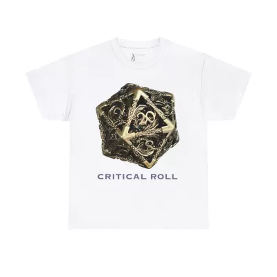 Critical Roll | Unisex T-shirt | Dungeons and Dragons Style | Pathfinder Style | Fantastic Gift | Metal D20 Shirt | Dragon Dice Shirt - Image 14