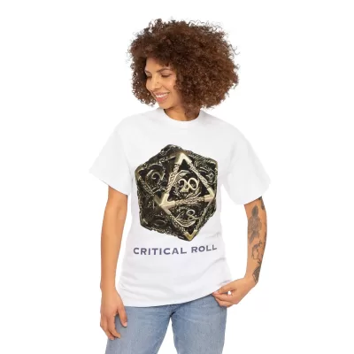 Critical Roll | Unisex T-shirt | Dungeons and Dragons Style | Pathfinder Style | Fantastic Gift | Metal D20 Shirt | Dragon Dice Shirt - Image 16
