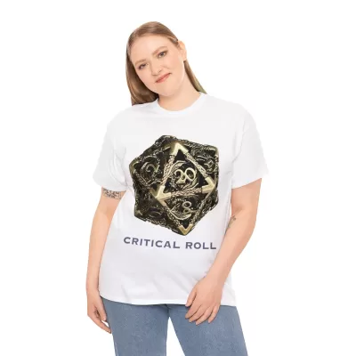 Critical Roll | Unisex T-shirt | Dungeons and Dragons Style | Pathfinder Style | Fantastic Gift | Metal D20 Shirt | Dragon Dice Shirt - Image 17