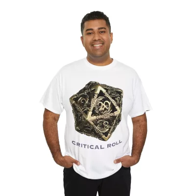 Critical Roll | Unisex T-shirt | Dungeons and Dragons Style | Pathfinder Style | Fantastic Gift | Metal D20 Shirt | Dragon Dice Shirt - Image 20
