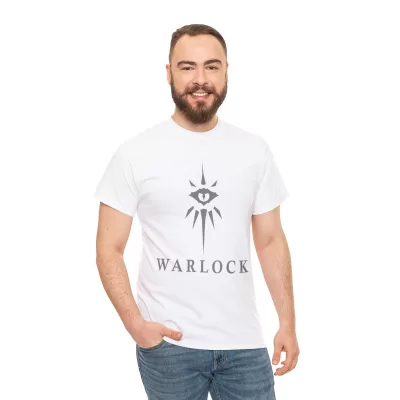 Warlock | Unisex Class T-shirt | Dungeons and Dragons Style | Pathfinder | Fantastic Gift | Metal D20 Shirt | Dragon Dice Shirt - Image 13