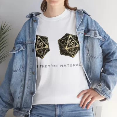 Natural D20 | Unisex T-shirt | Dungeons and Dragons Style | Pathfinder Style | Fantastic Gift | Metal D20 Shirt | Dragon Dice Shirt - Image 21