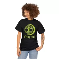 Druid | Unisex T-shirt | Dungeons and Dragons Style | Pathfinder Style | Fantastic Gift | Metal D20 Shirt | Dragon Dice Shirt