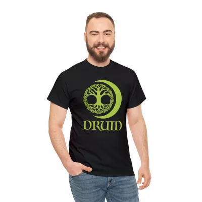 Druid | Unisex T-shirt | Dungeons and Dragons Style | Pathfinder Style | Fantastic Gift | Metal D20 Shirt | Dragon Dice Shirt - Image 5