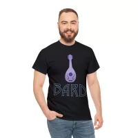Bard | Unisex Class T-shirt | Dungeons and Dragons Style | Pathfinder Style | Fantastic Gift | Metal D20 Shirt | Dragon Dice Shirt