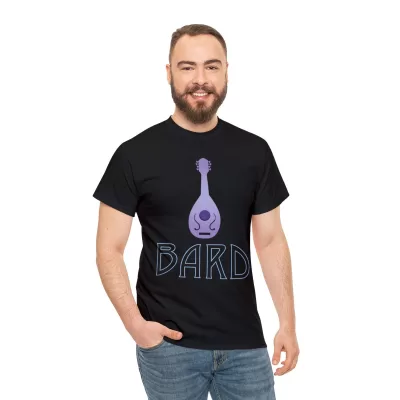 Bard | Unisex Class T-shirt | Dungeons and Dragons Style | Pathfinder Style | Fantastic Gift | Metal D20 Shirt | Dragon Dice Shirt