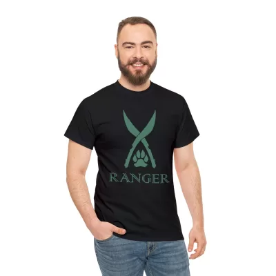 Ranger | Unisex T-shirt | Dungeons and Dragons Style | Pathfinder Style | Fantastic Gift | Metal D20 Shirt | Dragon Dice Shirt