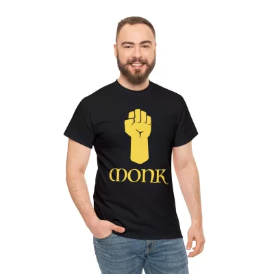 Monk | Unisex T-shirt | Dungeons and Dragons Style | Pathfinder Style | Fantastic Gift | Metal D20 Shirt | Dragon Dice Shirt - Image 41