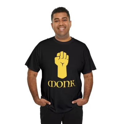 Monk | Unisex T-shirt | Dungeons and Dragons Style | Pathfinder Style | Fantastic Gift | Metal D20 Shirt | Dragon Dice Shirt - Image 44